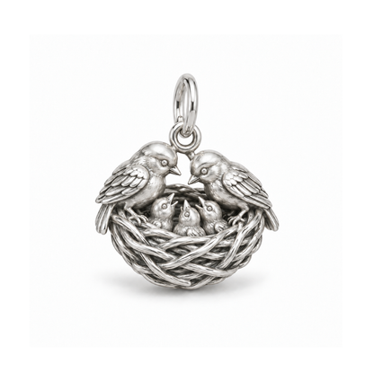 Safe in the Nest Charm — Silver | charm-topics-remaining-444-2026-09-14 | topic-144