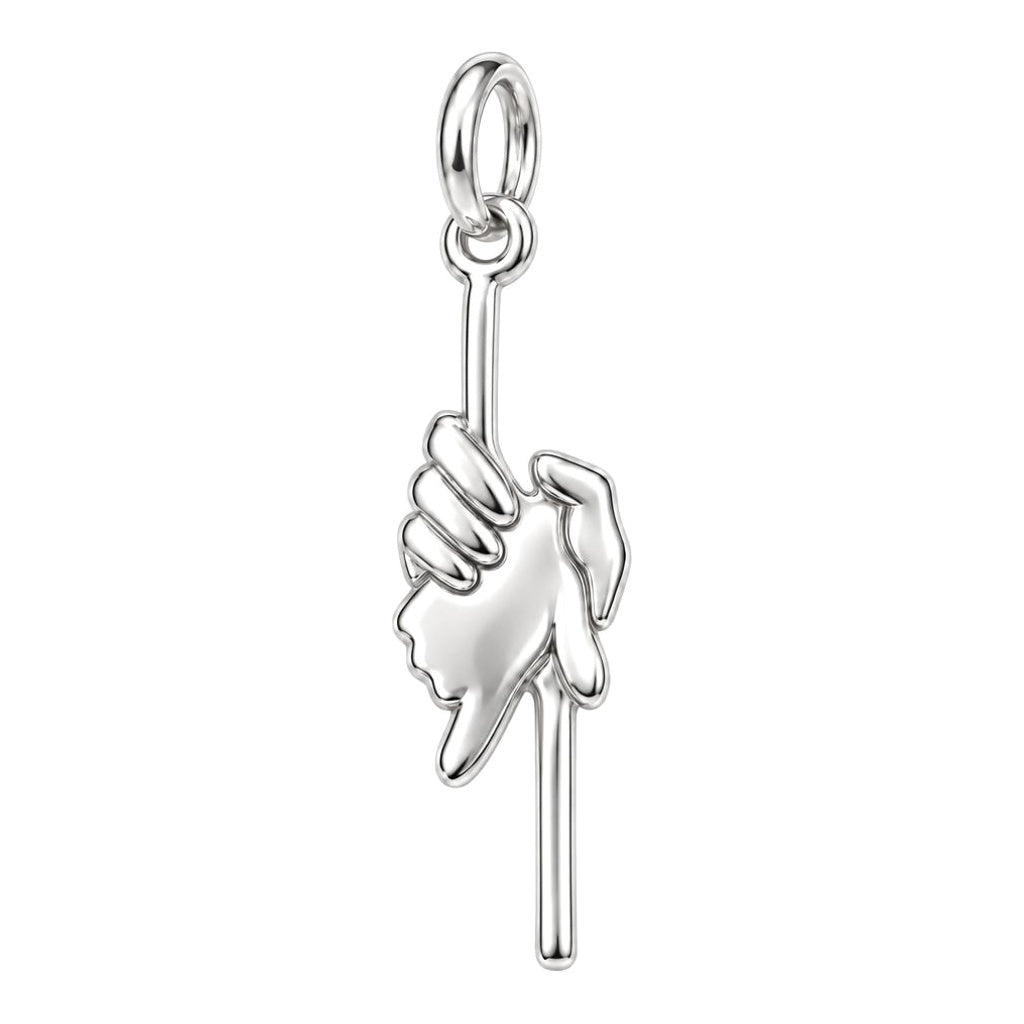 Safe in Your Hands Charm Bracelet – Personalized Dog Mom Gift – silver charm, front view