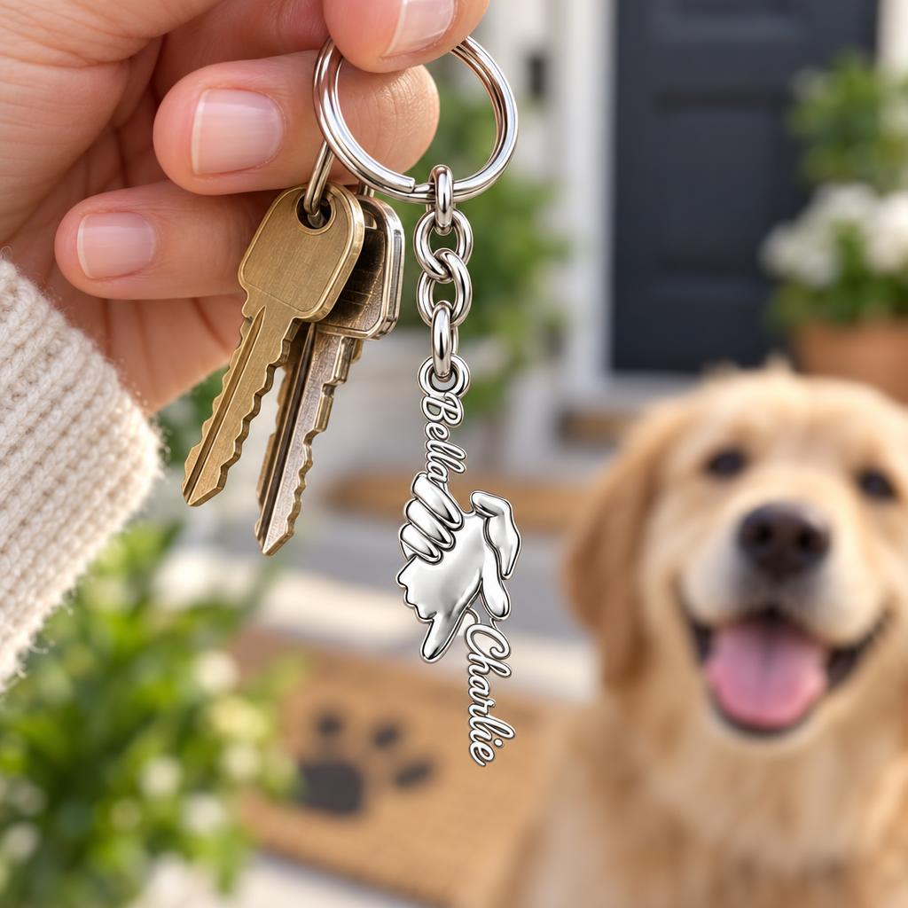 Safe in Your Hands Charm Keychain – worn / in use