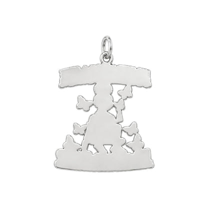 Sage And Hood Butterfly Charm Bracelet – Personalized Bestie Gift – back of the charm, engraving area