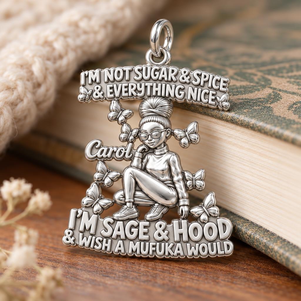 Sage And Hood Butterfly Charm Bracelet – Personalized Bestie Gift – macro detail of the charm