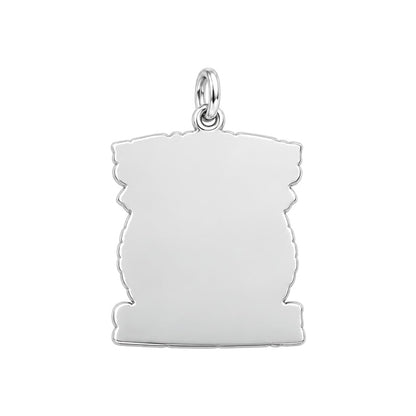 Sage and Hood Zen Charm Bracelet Set – back of the charm, engraving area