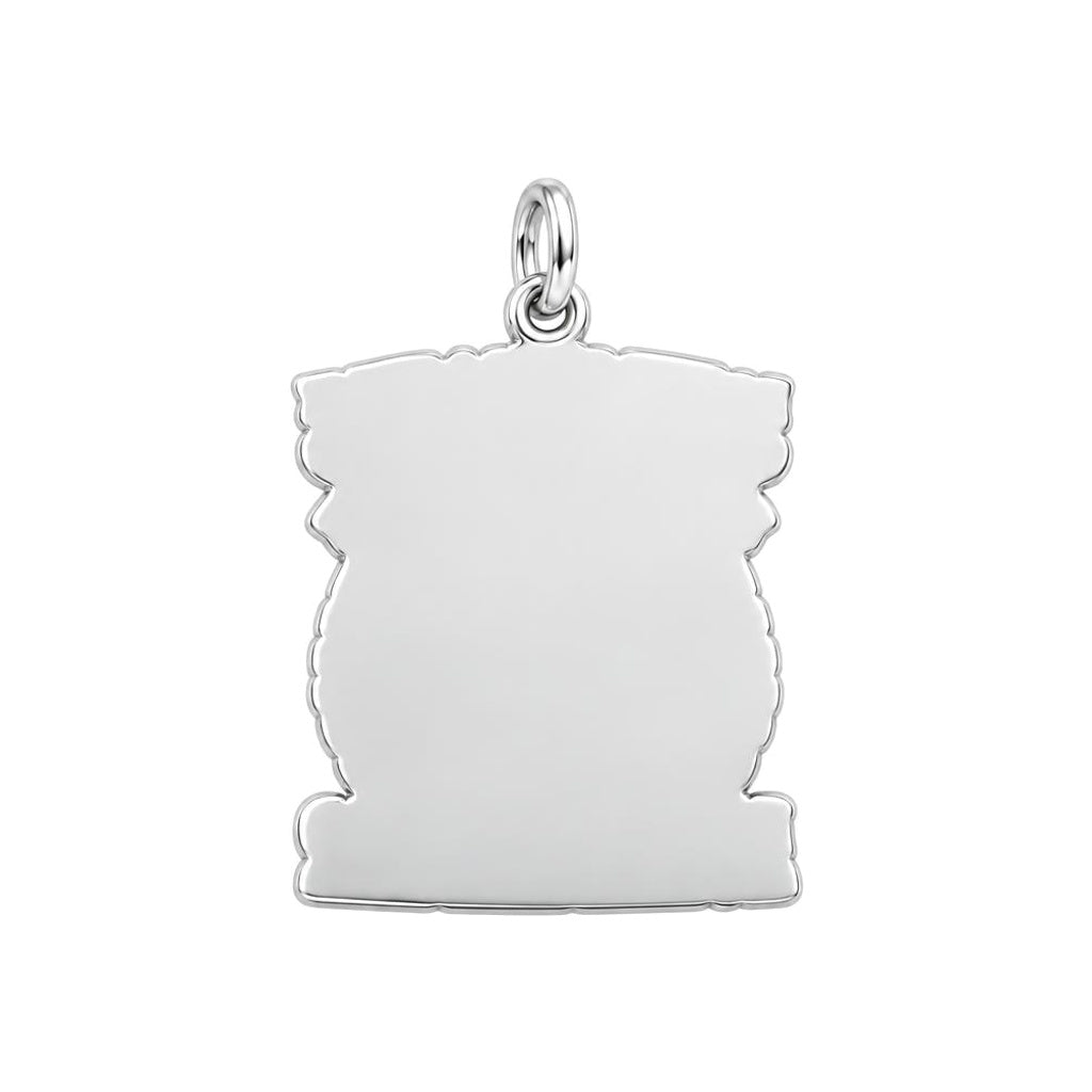 Sage and Hood Zen Charm Necklace Set – back of the charm, engraving area