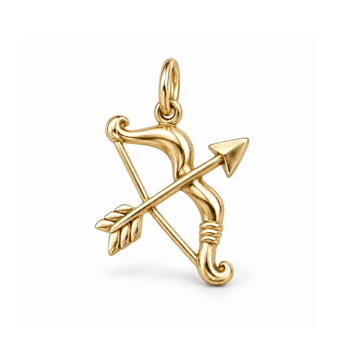 Sagittarius Arrow Charm — Gold | charm-topics-remaining-444-2026-09-14 | topic-058