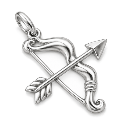 Sagittarius Arrow Charm — Silver Super Macro | charm-topics-remaining-444-2026-09-14 | topic-058