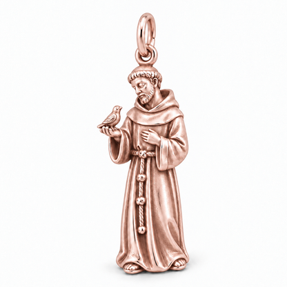 Saint Francis Charm — Rose Gold | charm-topics-remaining-444-2026-09-14 | topic-054