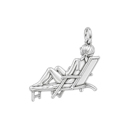 Santorini Terrace Escape Charm Necklace Set – back of the charm, engraving area