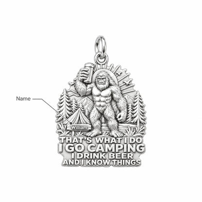 Sasquatch Camping & Beer Charm Bracelet – Personalized Dad Gift – personalization guide