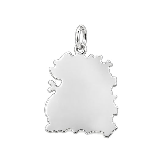 Sassy Cow Attitude Charm Bracelet – Personalized Funny Gift – silver plated 2 cm charm, front view