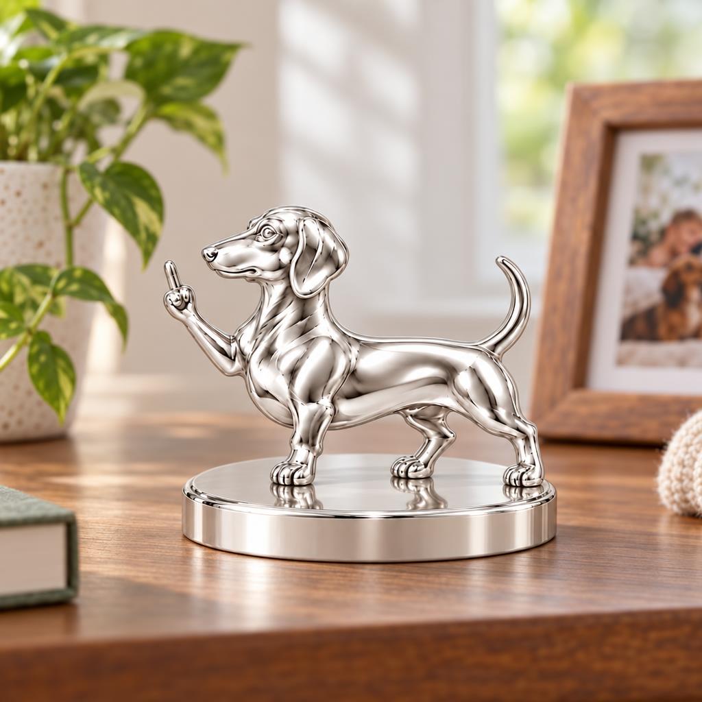 Sassy Dachshund Sassing Back Keepsake Plaque – worn / in use