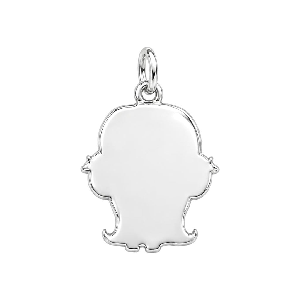 Sassy Girl Silver Charm – Bold Attitude, Iconic Style – back of the charm, engraving area
