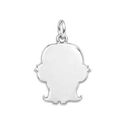 Sassy Girl Silver Charm – Bold Attitude, Iconic Style – back of the charm, engraving area
