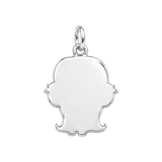 Sassy Girl Silver Charm – Bold Attitude, Iconic Style – back of the charm, engraving area