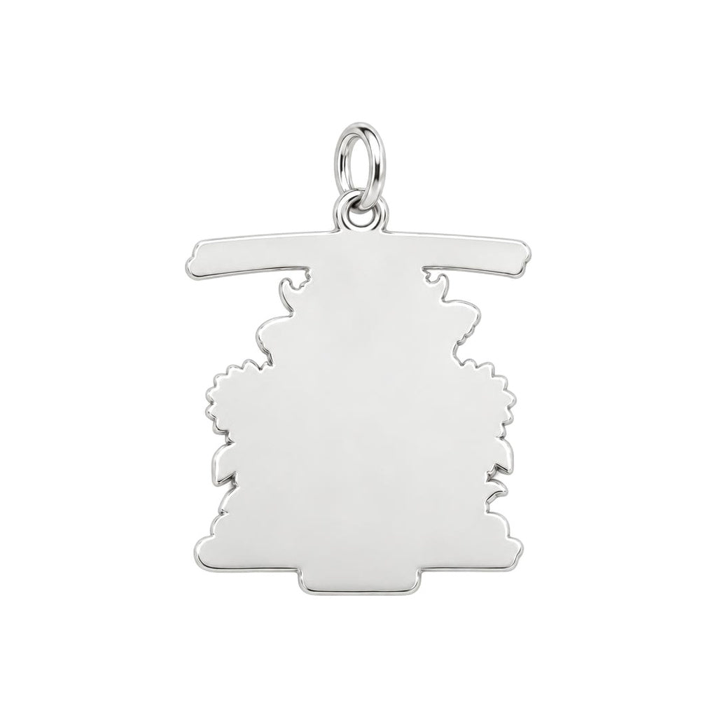 Sassy Highland Cow Charm Bracelet – Personalized Sibling Gift – back of the charm, engraving area