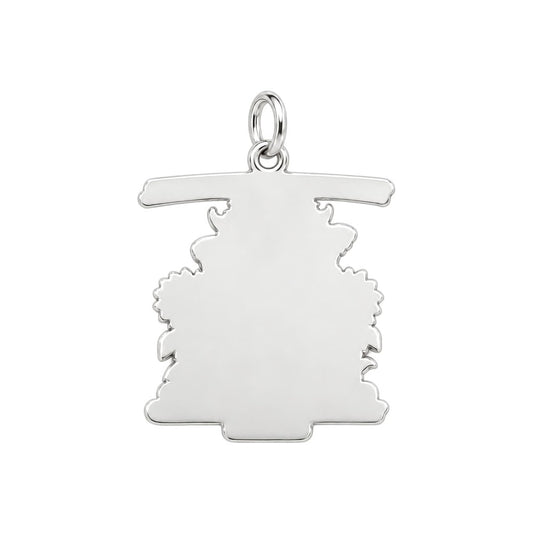 Sassy Highland Cow Charm Bracelet – Personalized Sibling Gift – back of the charm, engraving area