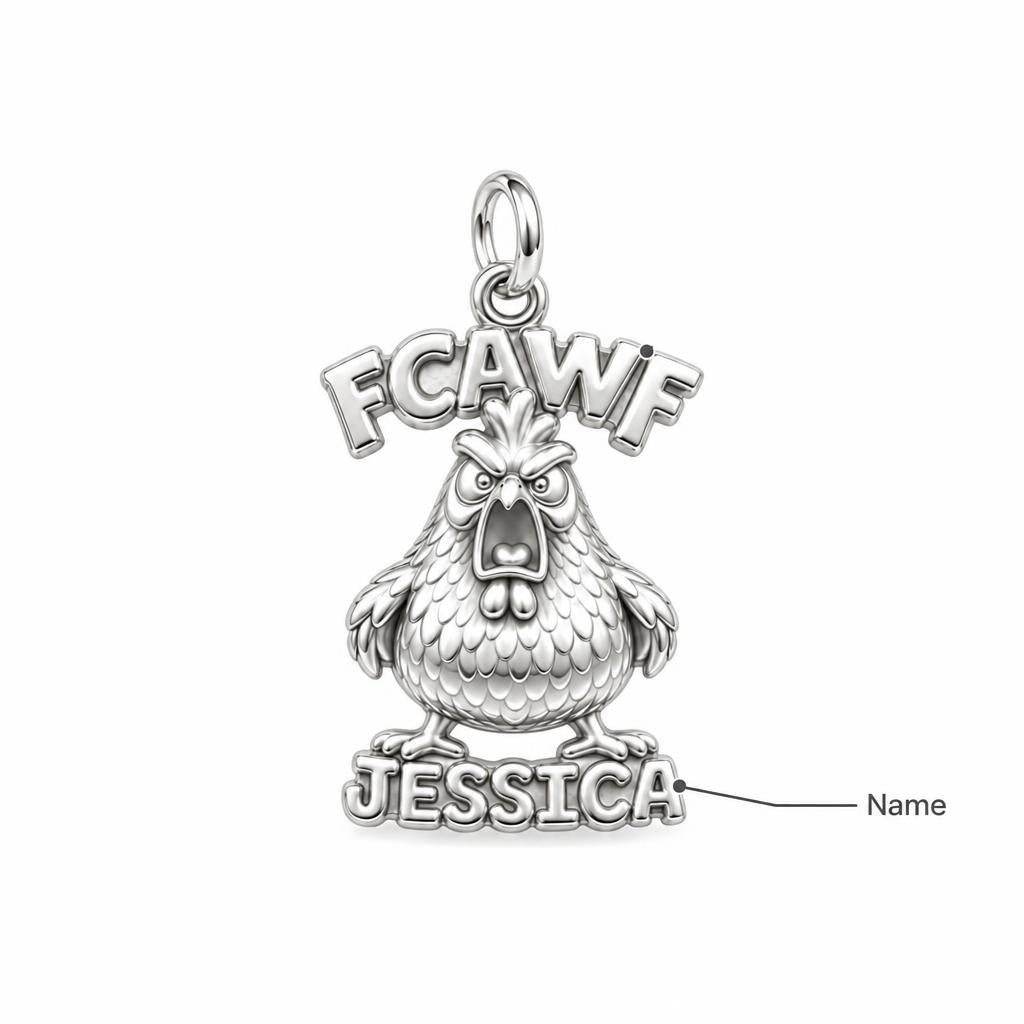 Sassy Screaming Hen Charm Bracelet – Personalized Mom Gift – personalization guide