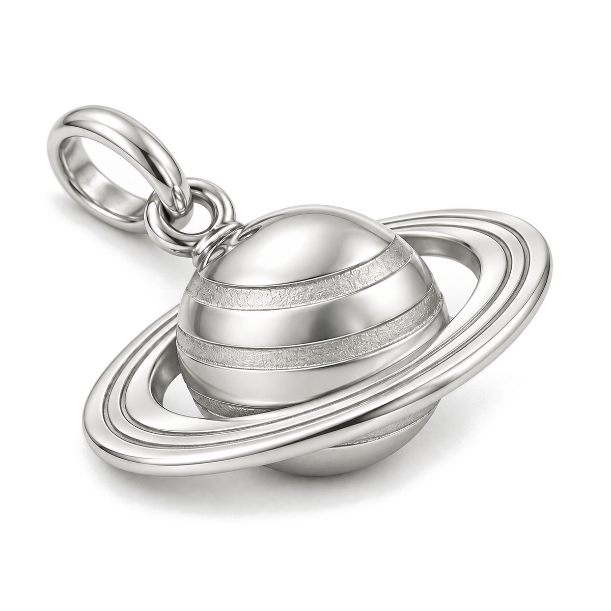 Saturn's Embrace Charm — Silver Super Macro | charm-topics-remaining-444-2026-09-14 | topic-355