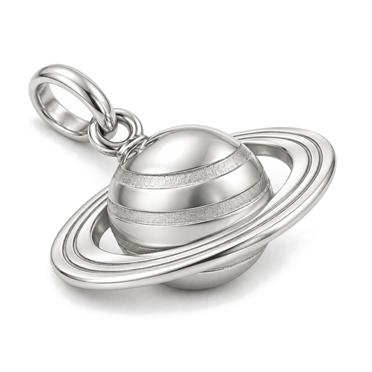 Saturn's Embrace Charm — Silver Super Macro | charm-topics-remaining-444-2026-09-14 | topic-355