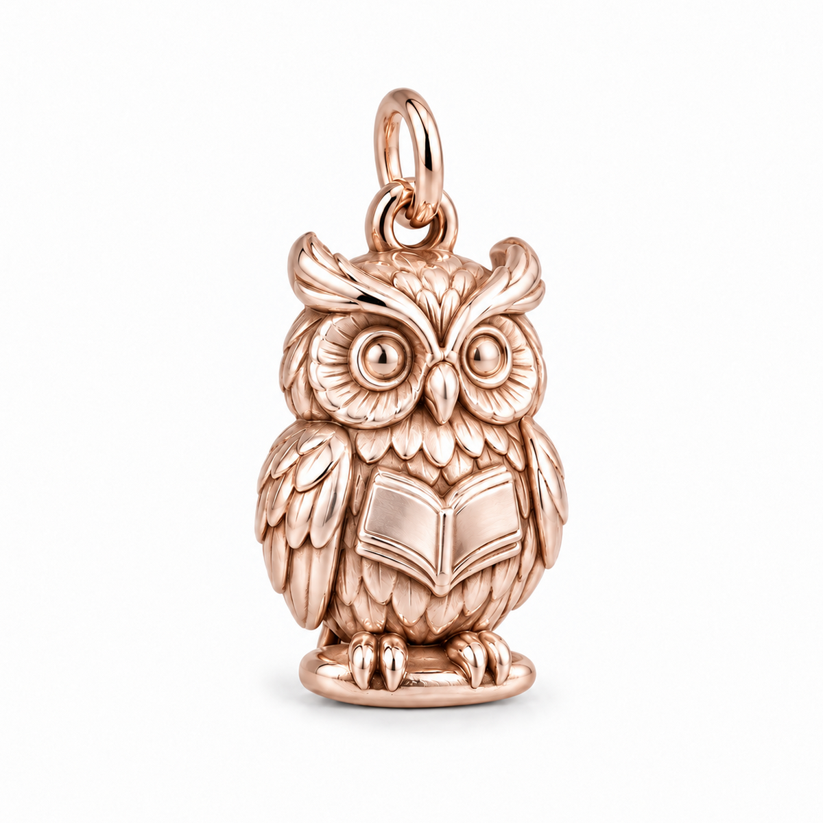 Scholarly Owl Charm — Rose Gold | charm-topics-remaining-444-2026-09-14 | topic-415