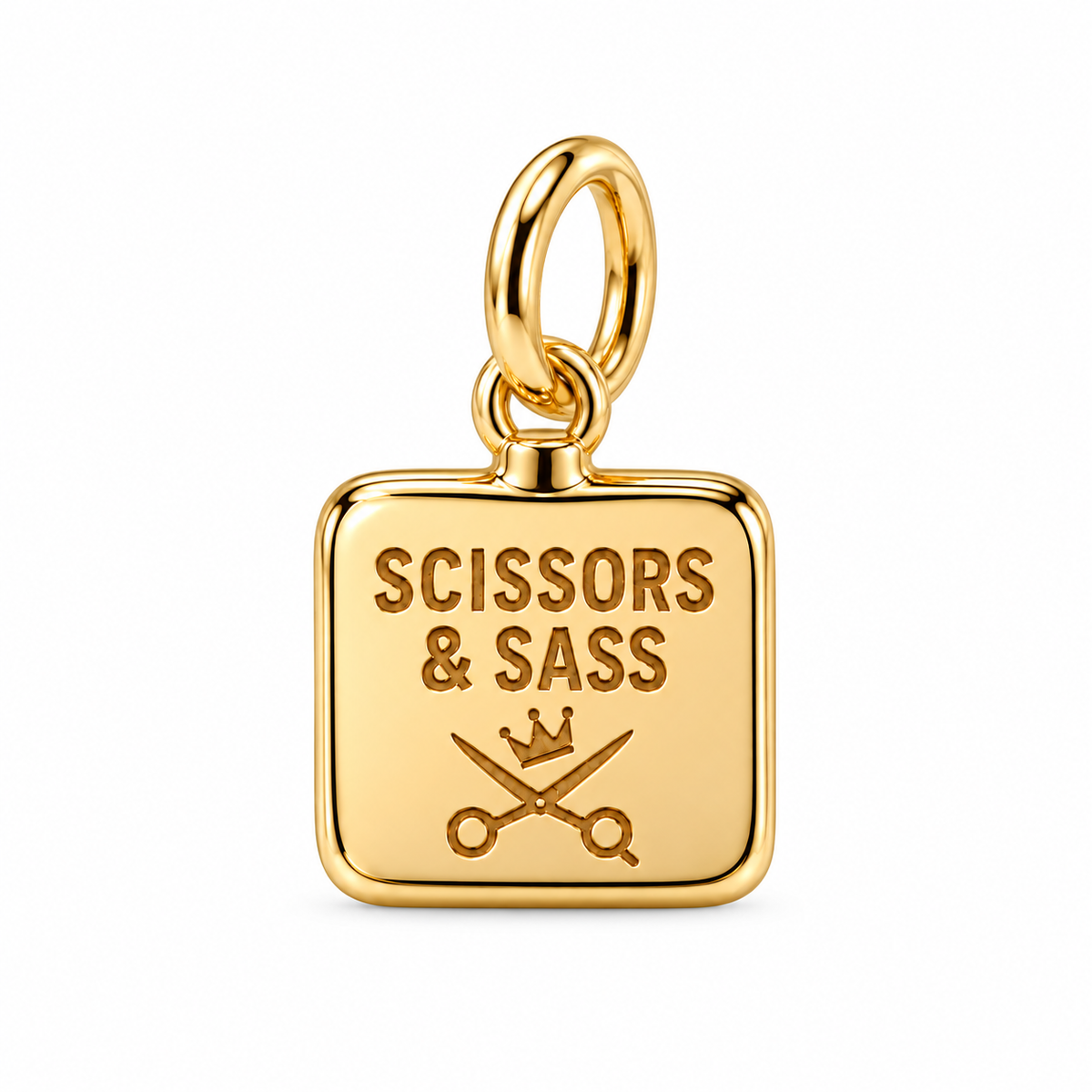 Scissors & Sass Dangle Charm | Gold | sha256:88ea23134f8ff76a751476987056d5fb757a7b46844552cedc87e87adfb3c159