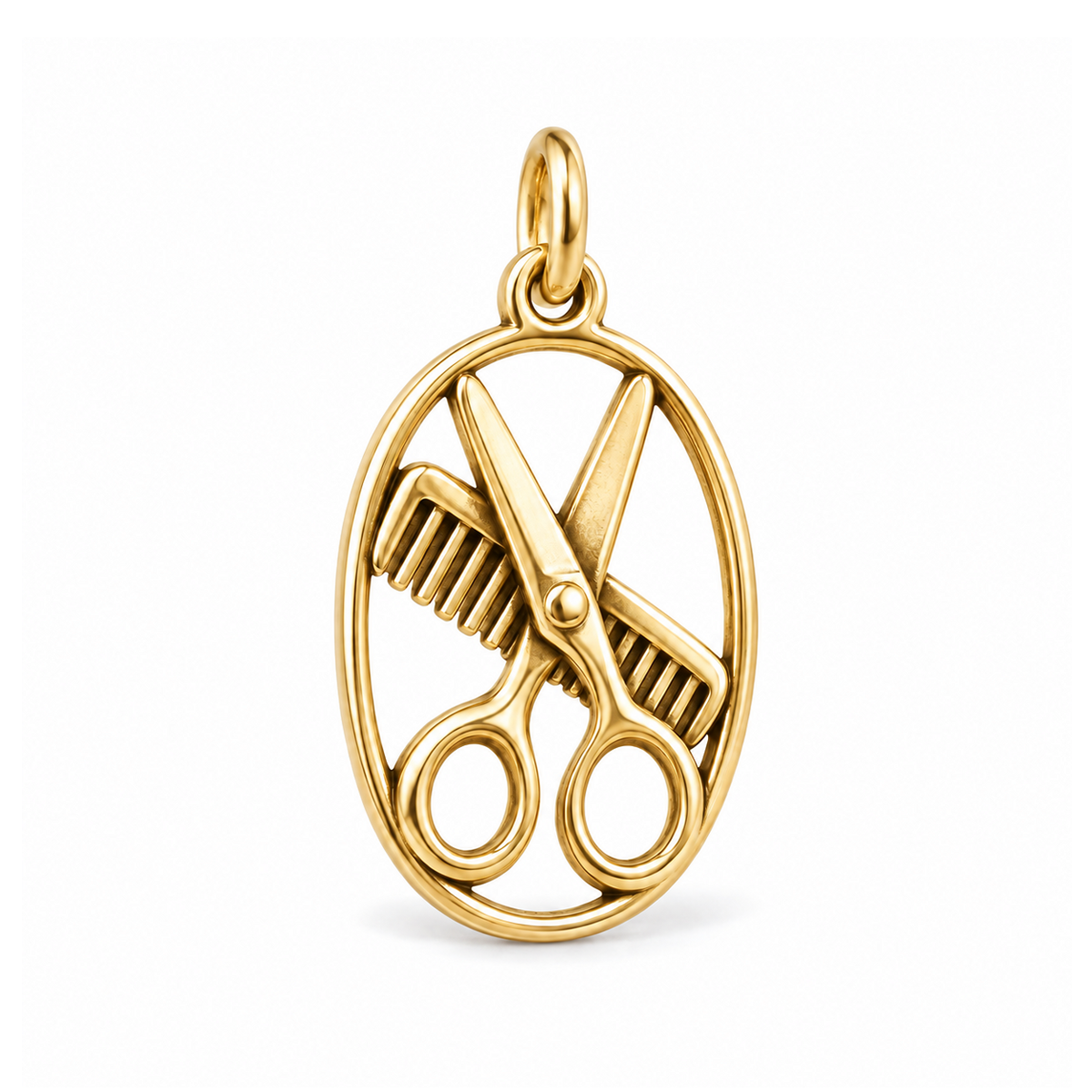 Scissors & Comb Charm — Gold | charm-topics-remaining-444-2026-09-14 | topic-257