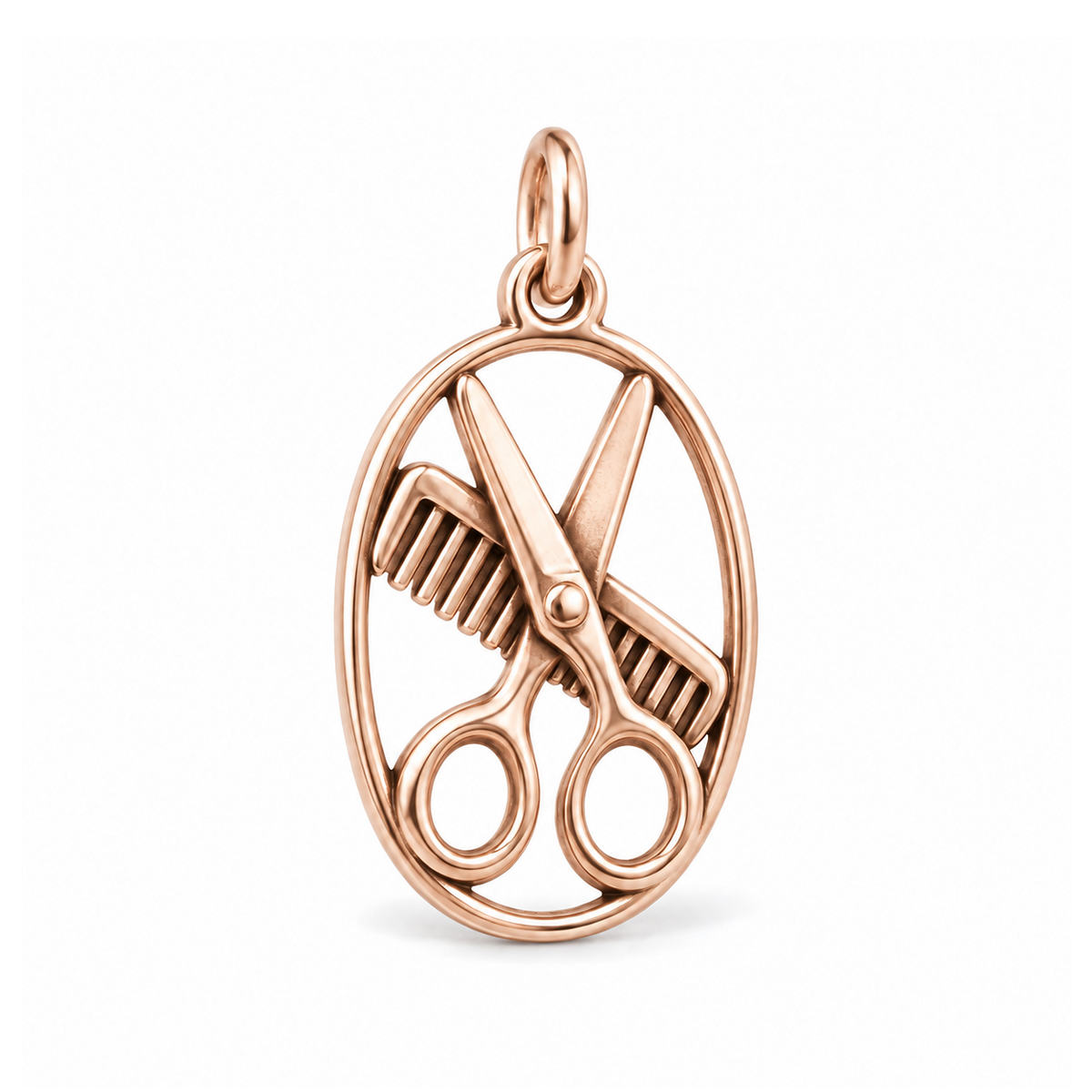 Scissors & Comb Charm — Rose Gold | charm-topics-remaining-444-2026-09-14 | topic-257