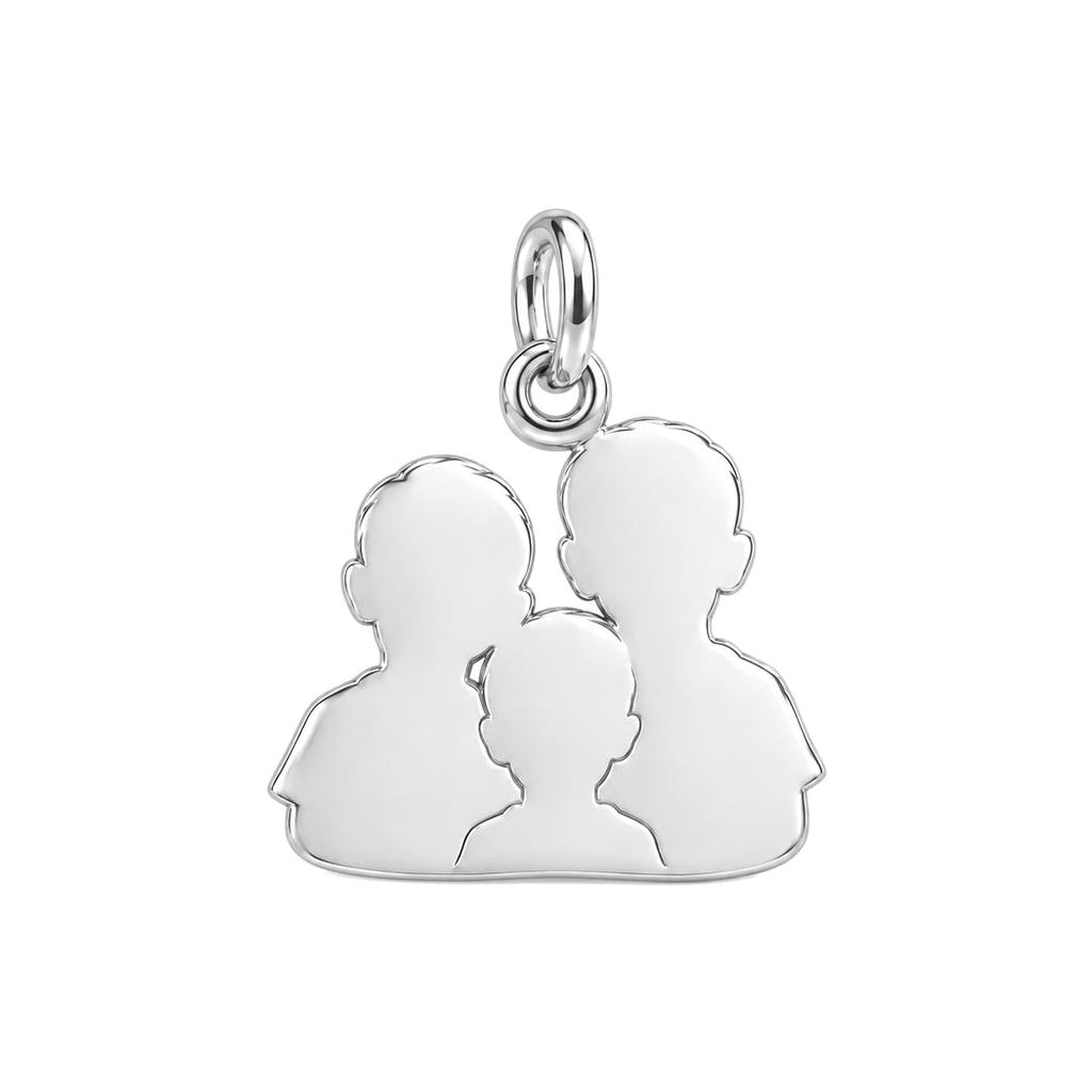 Sculpted Children Portrait Charm Keychain – back of the charm, engraving area