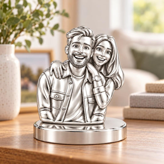 Sculpted Love Portrait Keepsake Plaque – worn / in use