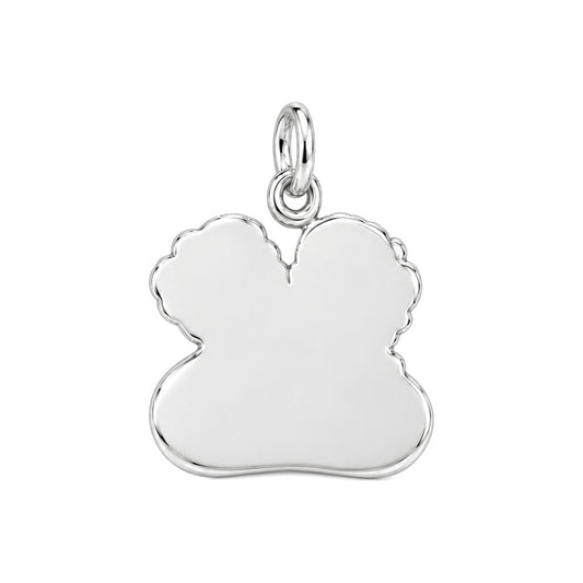 Sculpted Sweetheart Portrait Charm Bracelet – Personalized Couple Gift – back of the charm, engraving area