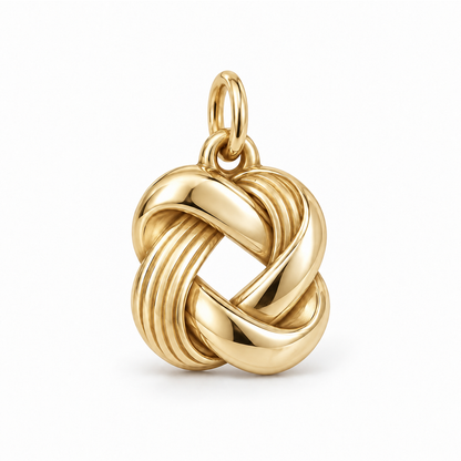 Sculpted Twist Knot Charm — Gold | charm-topics-remaining-444-2026-09-14 | topic-420