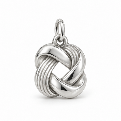 Sculpted Twist Knot Charm — Silver | charm-topics-remaining-444-2026-09-14 | topic-420