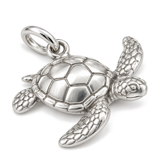 Sea Turtle Charm — Silver Super Macro | charm-topics-remaining-444-2026-09-14 | topic-018