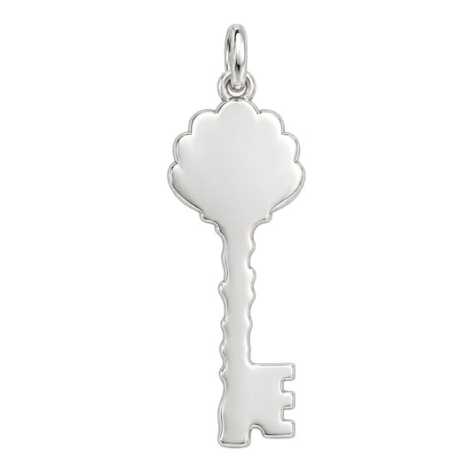 Seashell Skeleton Key Charm Bracelet – Personalized Mom Gift – back of the charm, engraving area