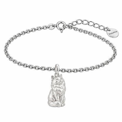 Ragdoll — Silver — Always Close — Seated Cat Breed Charm Bracelet Set