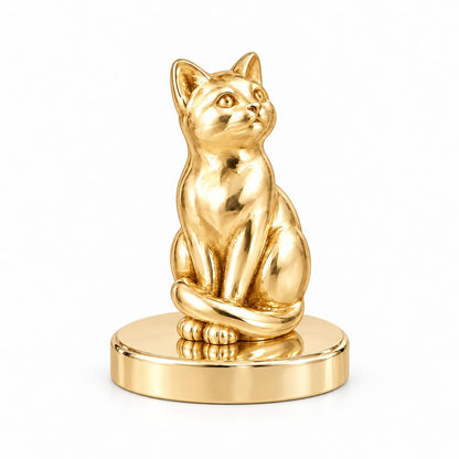 Domestic Shorthair — Gold — Always Close — Seated Cat Breed Keepsake Plaque