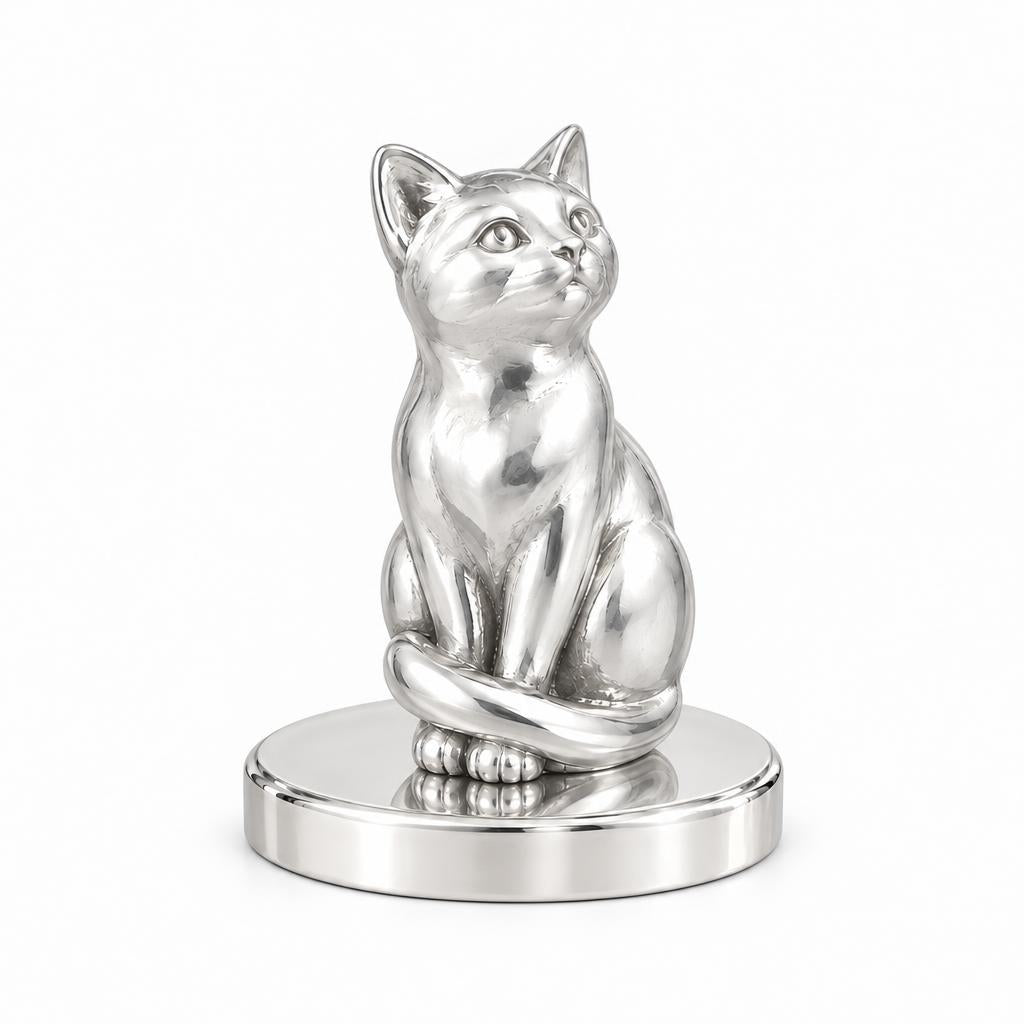 Domestic Shorthair — Silver — Always Close — Seated Cat Breed Keepsake Plaque