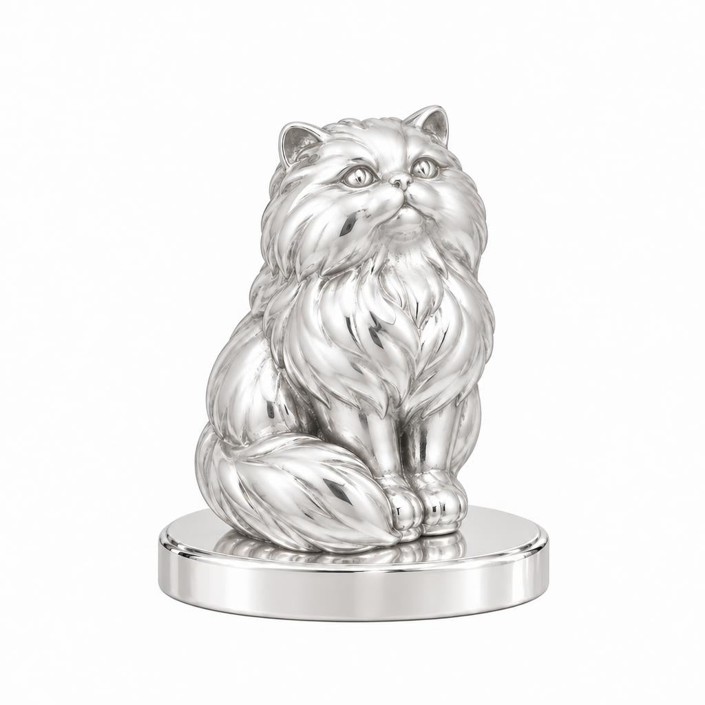 Persian — Silver — Always Close — Seated Cat Breed Keepsake Plaque