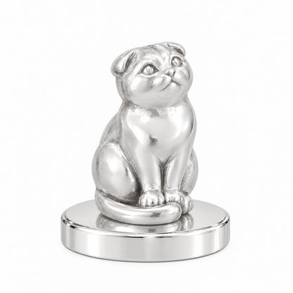 Scottish Fold — Silver — Always Close — Seated Cat Breed Keepsake Plaque