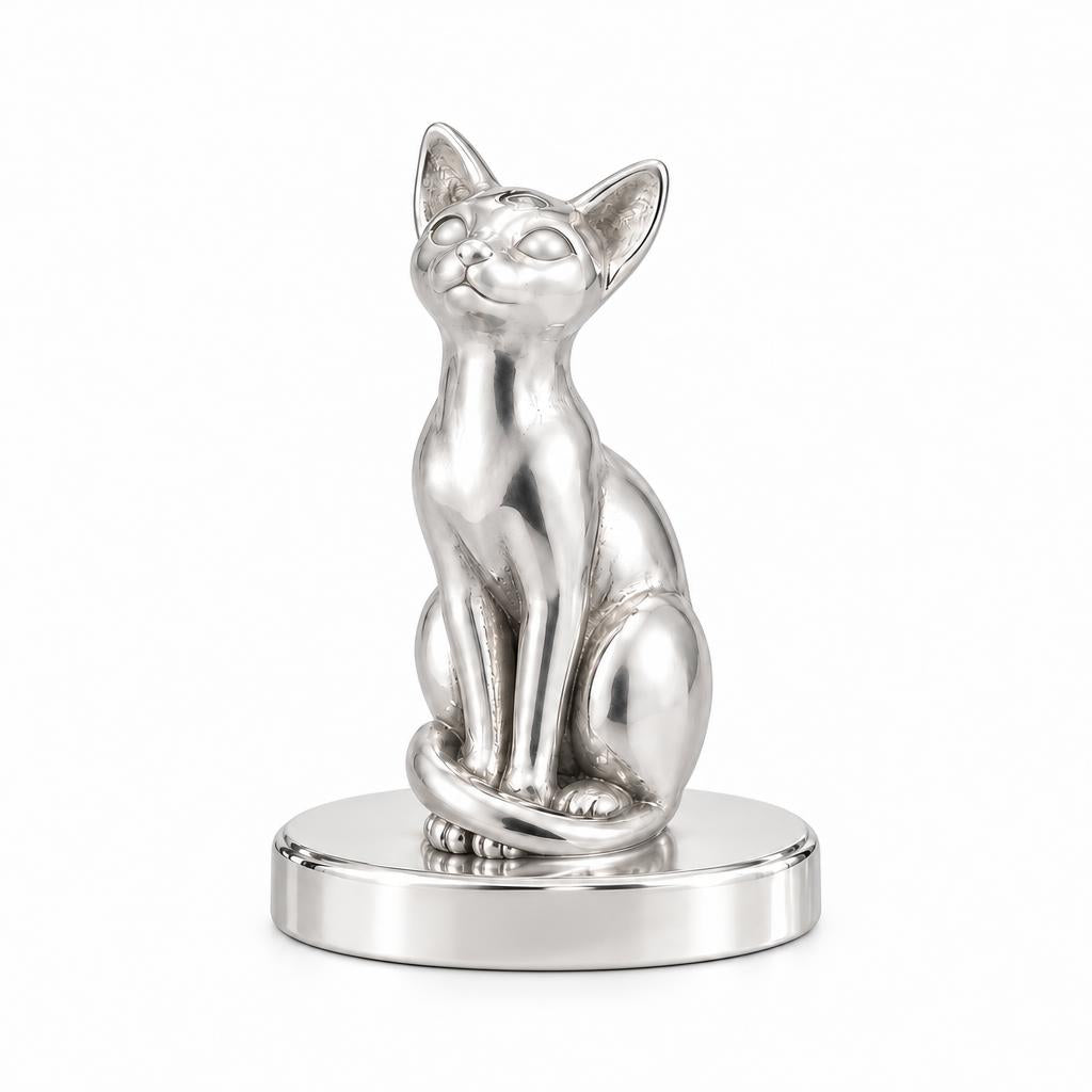 Siamese — Silver — Always Close — Seated Cat Breed Keepsake Plaque