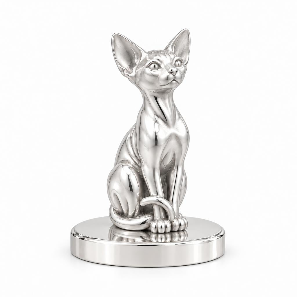 Sphynx — Silver — Always Close — Seated Cat Breed Keepsake Plaque