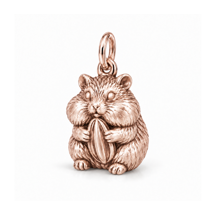 Seed-Holding Hamster Charm — Rose Gold | charm-topics-remaining-444-2026-09-14 | topic-367