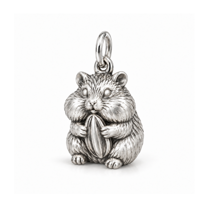 Seed-Holding Hamster Charm — Silver | charm-topics-remaining-444-2026-09-14 | topic-367