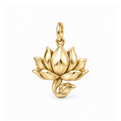 Serene Lotus Charm — Gold | charm-topics-remaining-444-2026-09-14 | topic-396