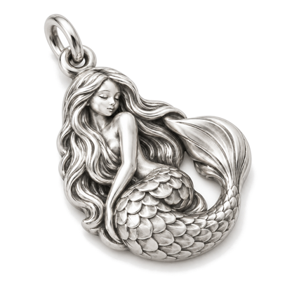 Serene Mermaid Charm — Silver Super Macro | charm-topics-remaining-444-2026-09-14 | topic-133