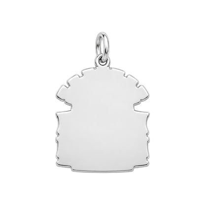 Service Human Shield Charm Bracelet – Personalized Dog Mom Gift – back of the charm, engraving area