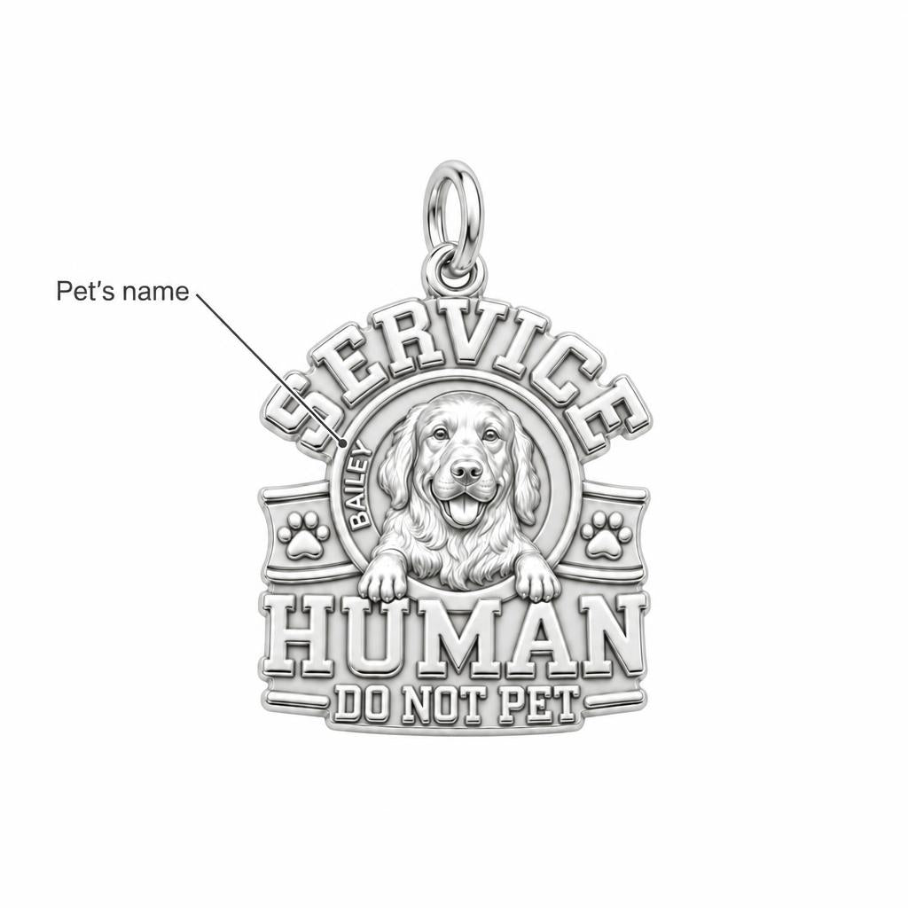 Service Human Shield Charm Bracelet – Personalized Dog Mom Gift – personalization guide