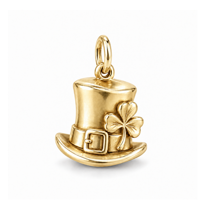 Shamrock Hat Charm — Gold | charm-topics-remaining-444-2026-09-14 | topic-037