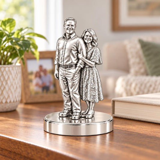 Shared Joy Couple Keepsake Plaque – worn / in use