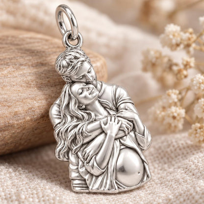 Shared New Life Charm Bracelet – Personalized Couple Gift – macro detail of the charm