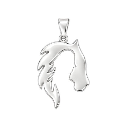 Shared Soul Horse Charm Bracelet – Personalized Horse Mom Gift – silver charm, front view